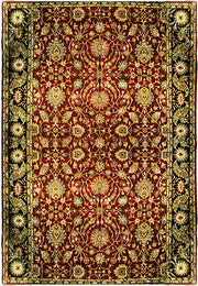 12' x 17' BURGUNDY BLACK NEW Traditional JAIPOUR Agra Rug