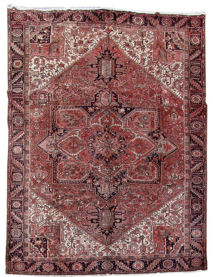 10x13 Authentic Hand Knotted Persian Heriz Rug - Iran - bestrugplace