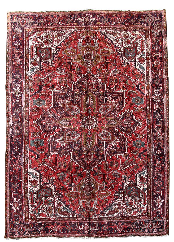 8' x 12' Red Persian Heriz Rug