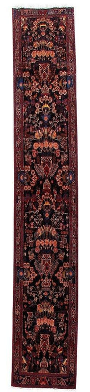 4x16 Authentic Hand Knotted Persian Hamadan Rug - Iran - bestrugplace