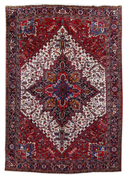 8' x 11' Red Persian Heriz Rug