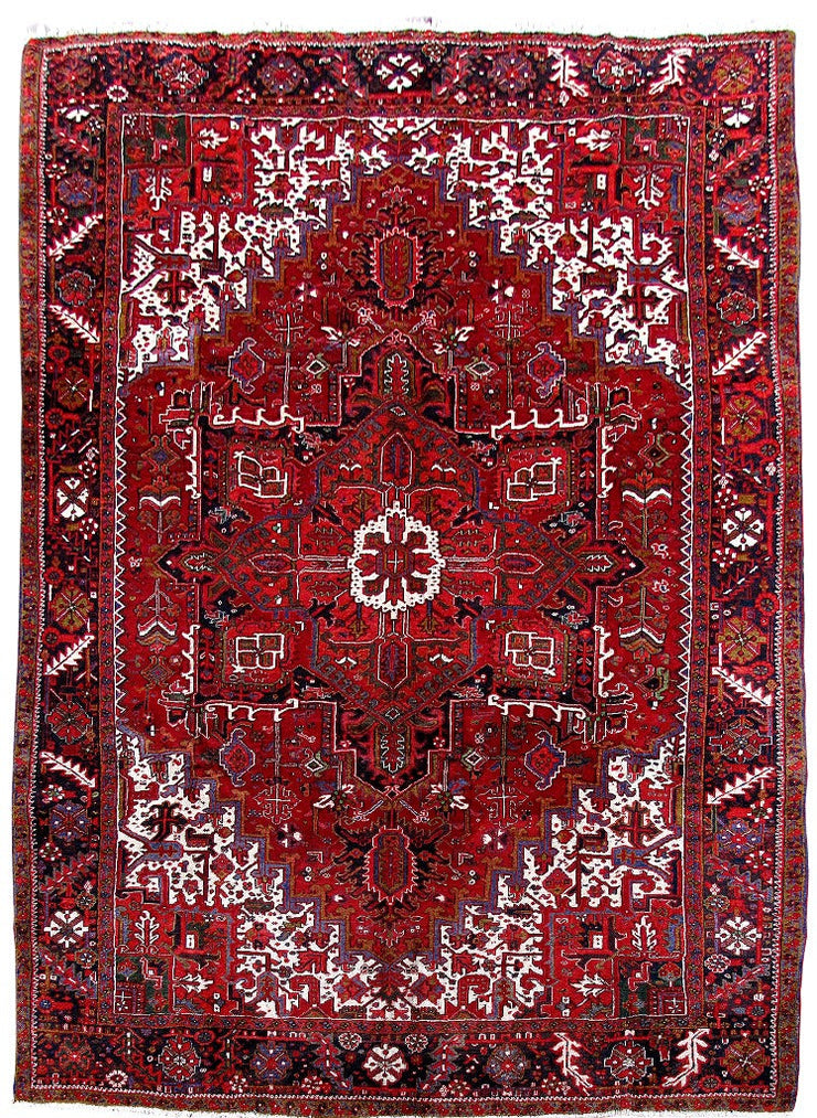 10' x 13' Red Persian Heriz Rug