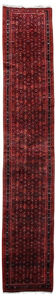 3.8x17 :OMG RUNNER Hand Knotted Persian Runner- Iran - bestrugplace