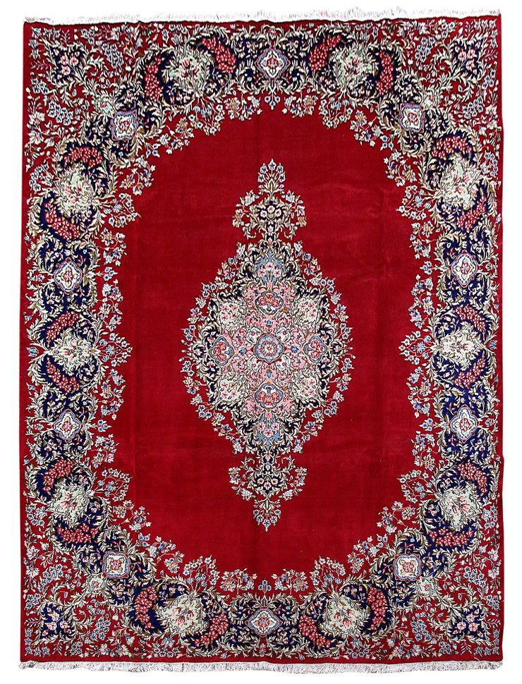 10' x 13' Red Persian Kerman Rug