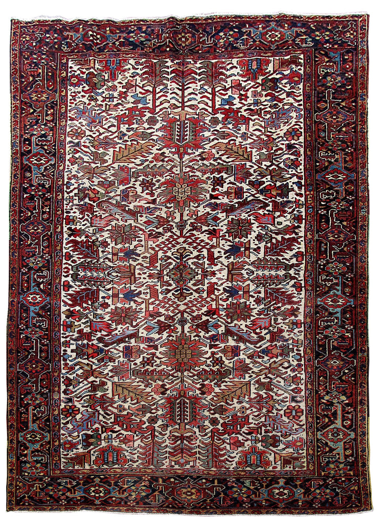 8' x 11' Red Persian Heriz Rug