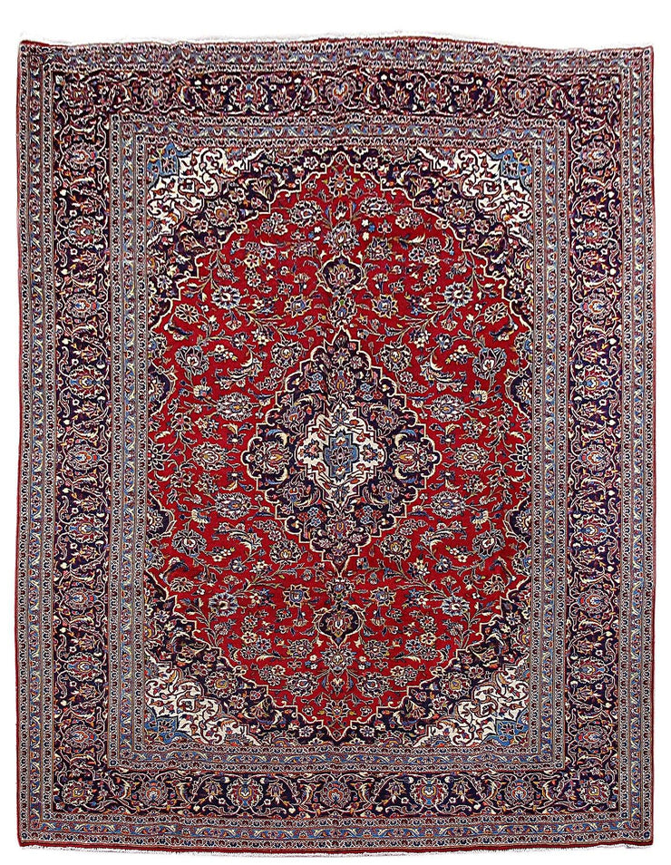 10x13 Authentic Hand Knotted Persian Kashan Rug - Iran - bestrugplace