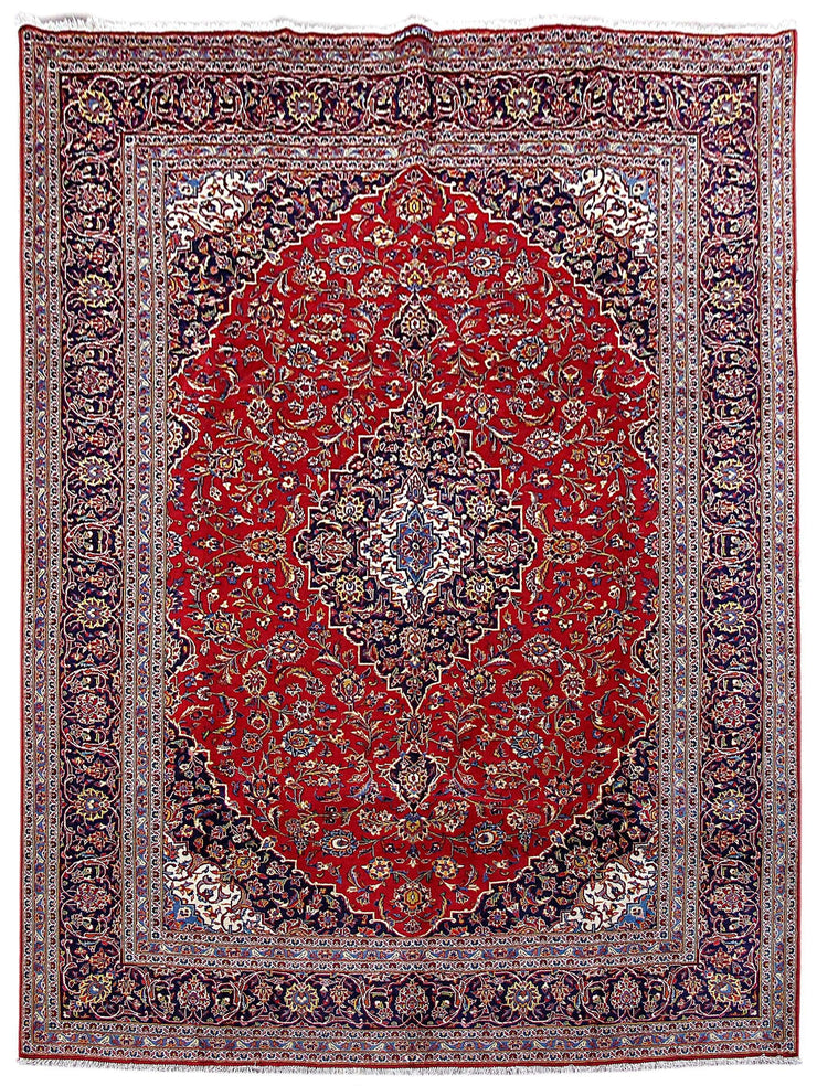 10x13 Authentic Hand Knotted Persian Kashan Rug - Iran - bestrugplace