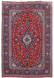 7' x 10' Red Persian Kashan Rug