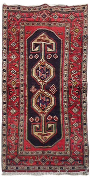 4x8 Authentic Hand Knotted Persian Hamadan Rug - Iran - bestrugplace