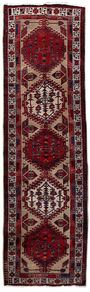 3' x 10' Red Persian Ardebil Rug