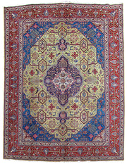 10' x 13' Sorrell Brown Persian Tabriz Rug