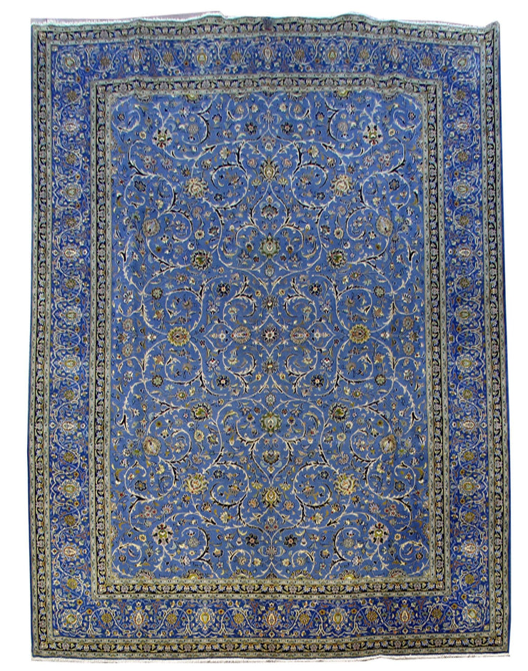 10x13 Authentic Hand Knotted Persian Kashan Rug - Iran - bestrugplace