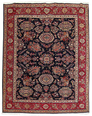 8' x 11' Wine Red Persian Tabriz Rug