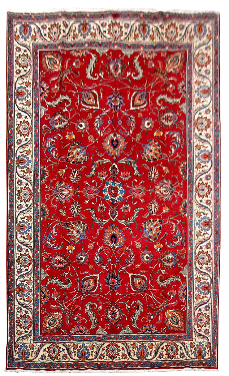 10' x 16' Red Persian Tabriz Rug