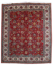 10' x 13' Red Persian Tabriz Rug