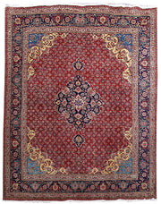 10' x 13' Red Persian Tabriz Rug