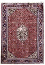 8' x 11' Persian Ardebil Bijar Rug CORAL