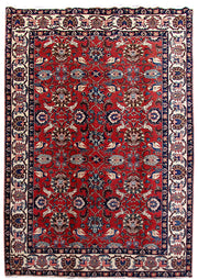 7' x 11' Red Persian Tabriz Khoy Rug