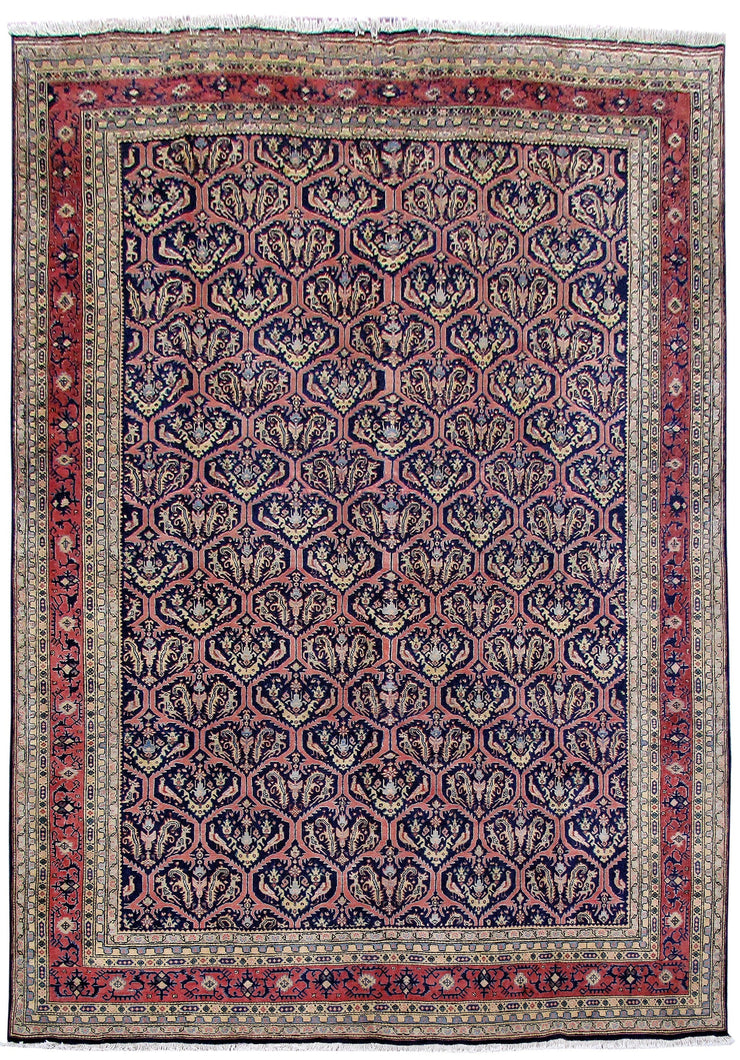 9' x 12' Purple Blue Persian Ardebil Rug