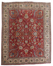 10' x 12' Red Persian Tabriz Rug