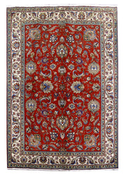 8' x 11' Red Persian Tabriz Rug