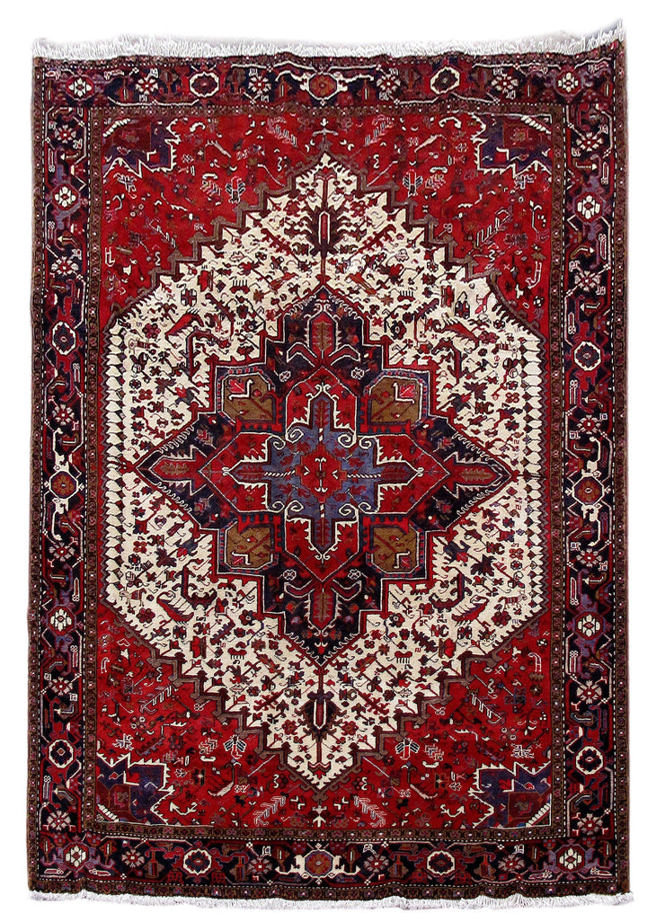 8' x 11' Red Persian Heriz Rug