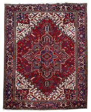 8' x 11' Red Persian Heriz Rug