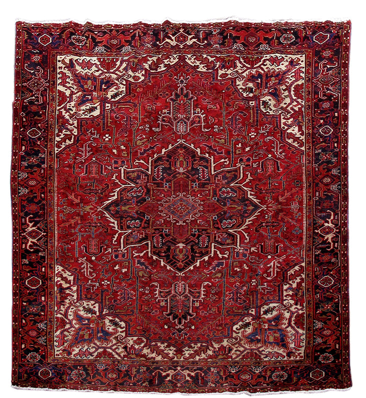 8' x 9.5' Red Persian Heriz Rug