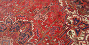 8' x 9.5' Red Persian Heriz Rug