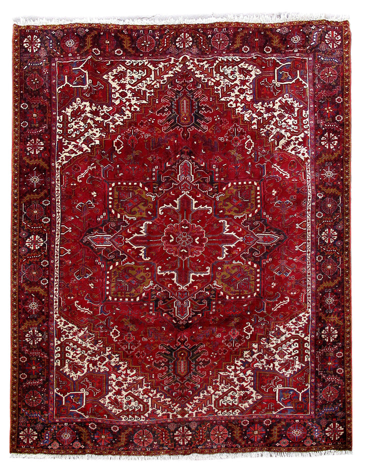 10' x 12' Red Persian Heriz Rug