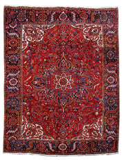 9' x 11' Red Persian Heriz Rug