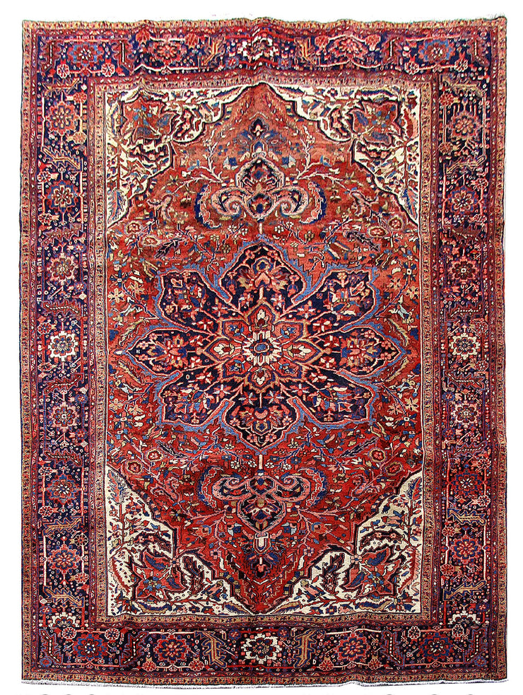 8' x 12' Red Persian Heriz Rug