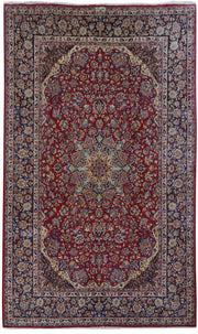 10' x 16' Red Persian Signed Isfahan Rug