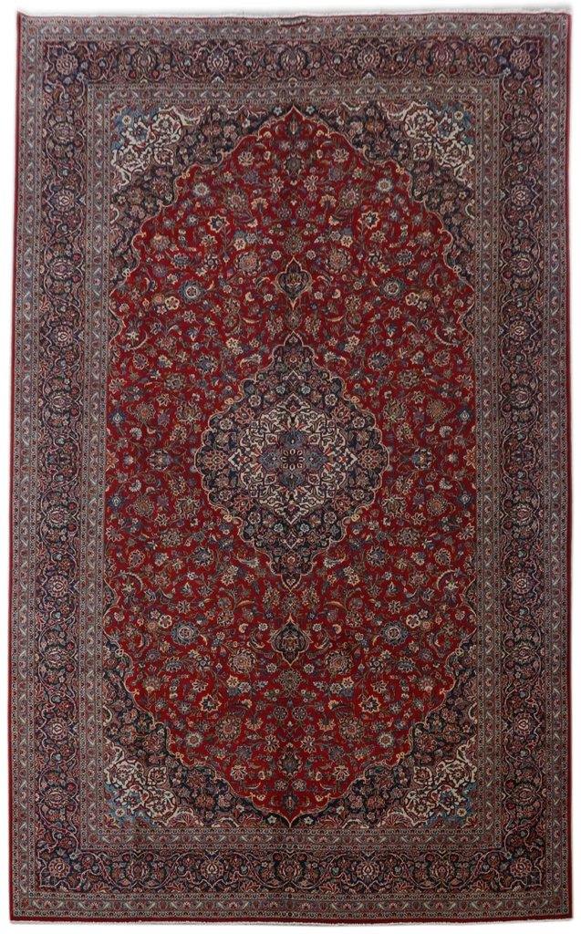 10x17 Authentic Hand-knotted Persian Signed Kashan Rug - Iran - bestrugplace