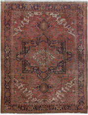 10' x 13' Red Persian Heriz Rug