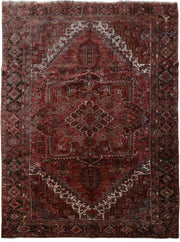 10' x 13' Barn Red  Persian Heriz Rug