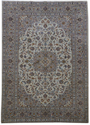 8' x 11' Ivory Persian Signed Ardakan Rug