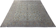 10' x 13' Persian Signed Kashan Rug Light Green