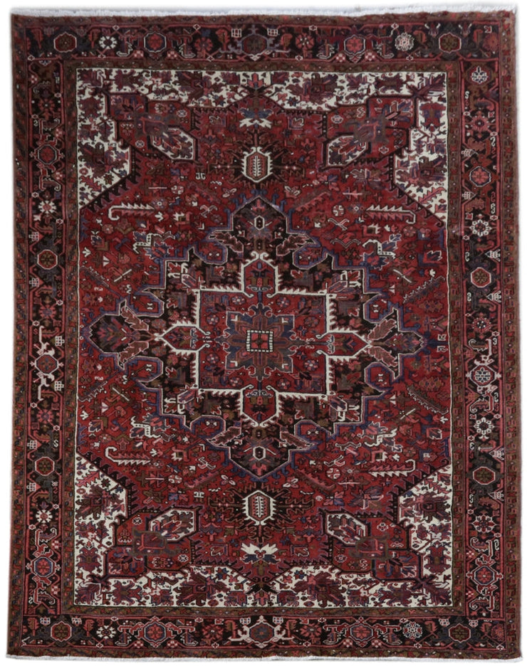 9' x 11' Maroon Persian Heriz Rug