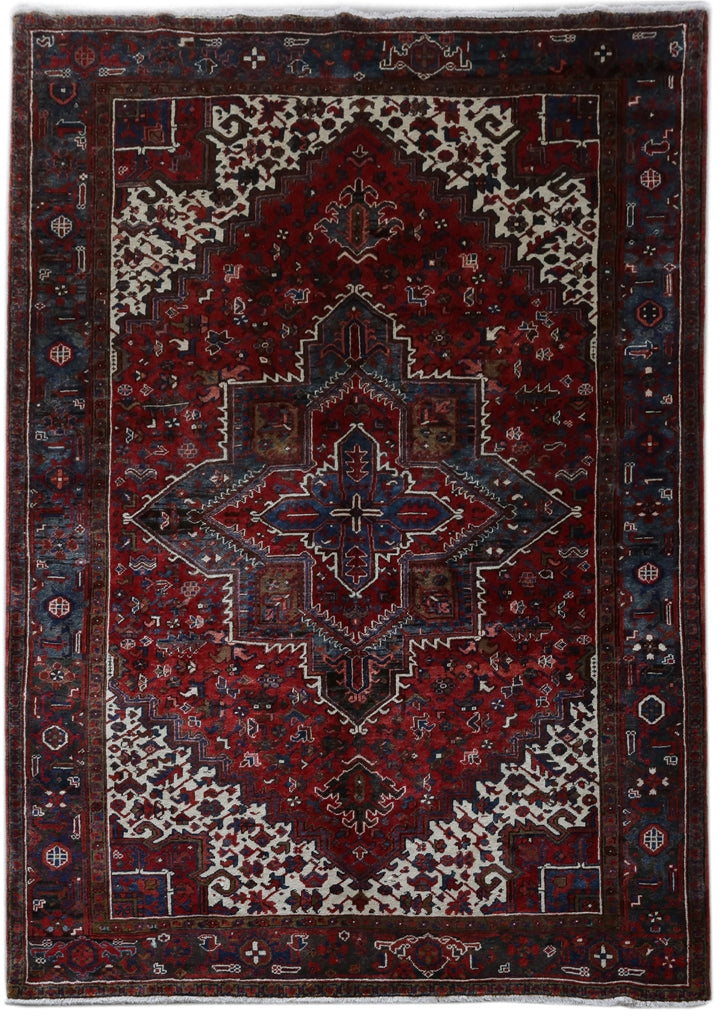 7' x 10' Red Persian Heriz Rug