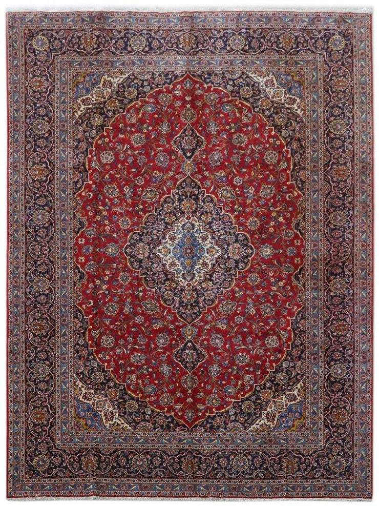 10x13 Authentic Hand-knotted Persian Signed Kashan Rug - Iran - bestrugplace