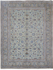 10' x 13' Pistachio Green Persian Signed Kashan Rug