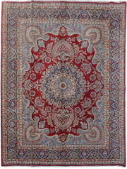 10' x 13' Ivory Persian Signed Kerman Rug