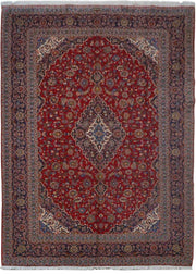 10x14 Classic Persian Signed Kashan Rug - Iran 81327 - bestrugplace