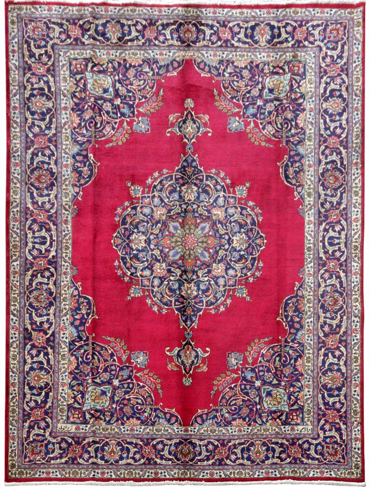 7' x 10' Rose Persian Signed Tabriz Rug