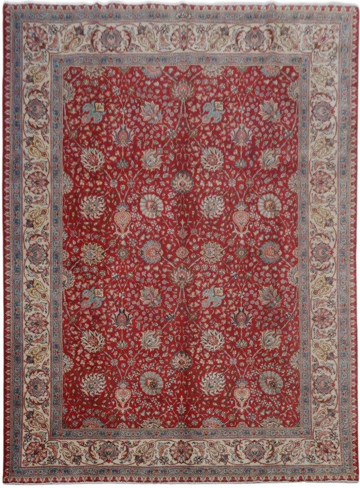 10x13 Authentic Hand-knotted Persian Signed Tabriz Rug - Iran - bestrugplace