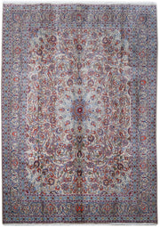 10' x 14' Ivory Persian Signed Mashad Rug