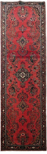 4x14 Authentic Hand-knotted Persian Hamadan Rug - Iran - bestrugplace