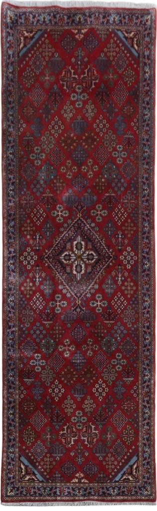 4' x 12' Red Brown Persian Meymeh Rug