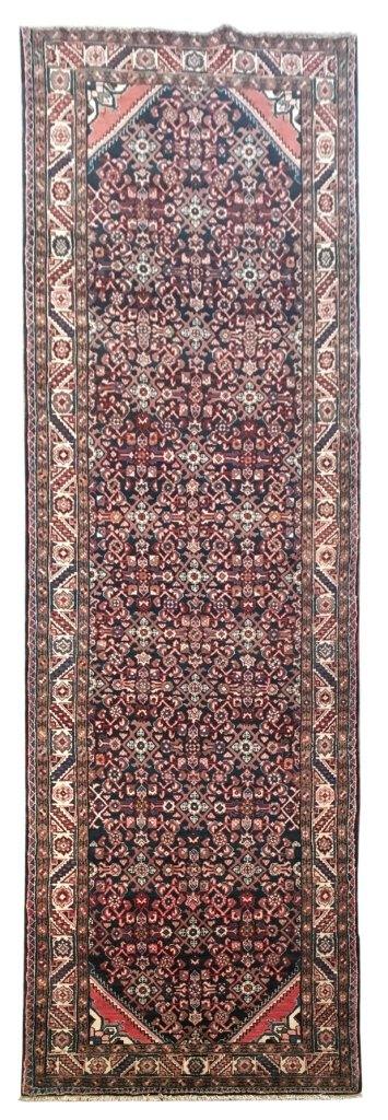 4x12 Authentic Hand-knotted Persian Hamadan Rug - Iran - bestrugplace